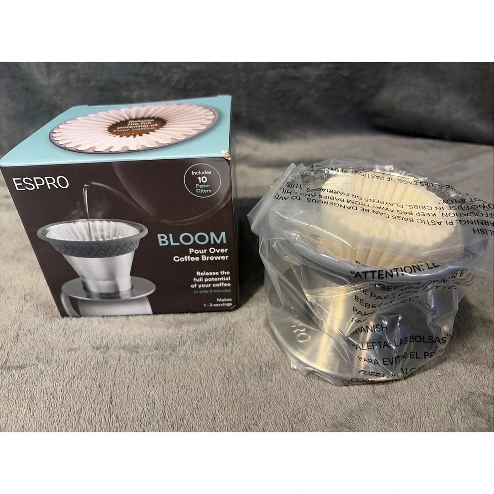 ESPRO Bloom Pour Over Coffee Brewer Stainless Steel Micro-Filter 1-2 Servings